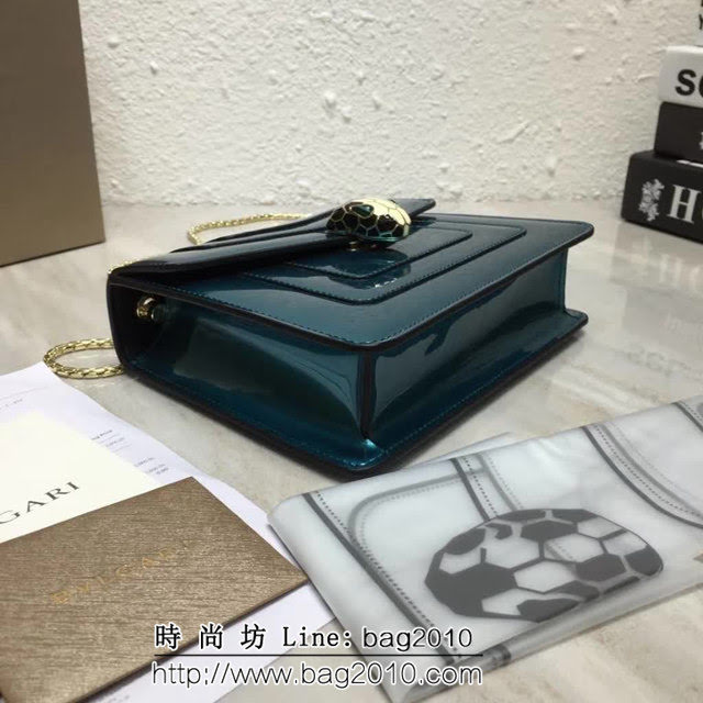 BVLGARI寶格麗 漆皮系列 小號 時尚 鏈條單肩斜挎包 34559 FYD1374